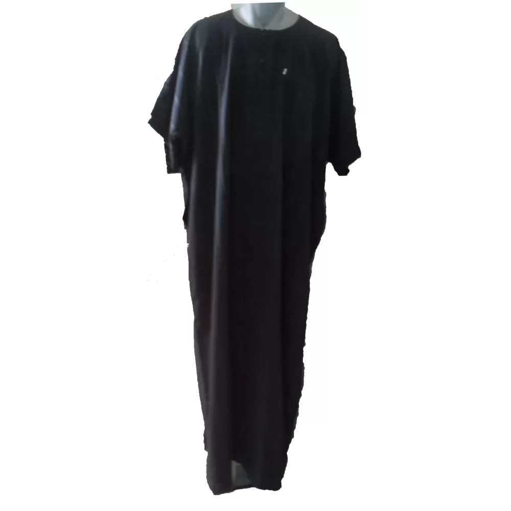 Qamis Ikaf manche courte Noir