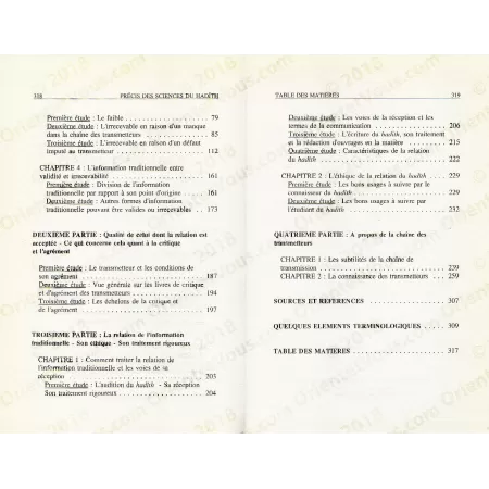 Précis des Sciences du Hadith
